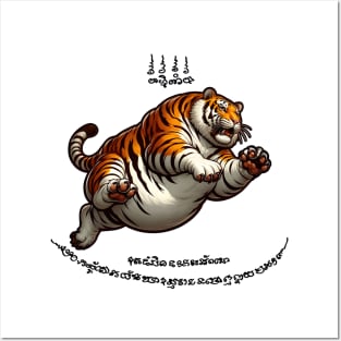 Thai Tattoo Parody "Sak Yant Tiger" Posters and Art